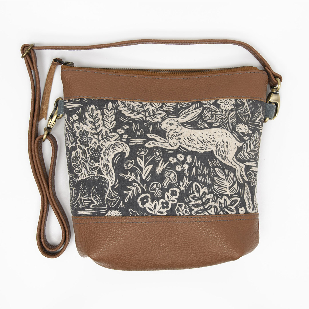 Acorn Crossbody - Leather with Rifle Paper Co Fable